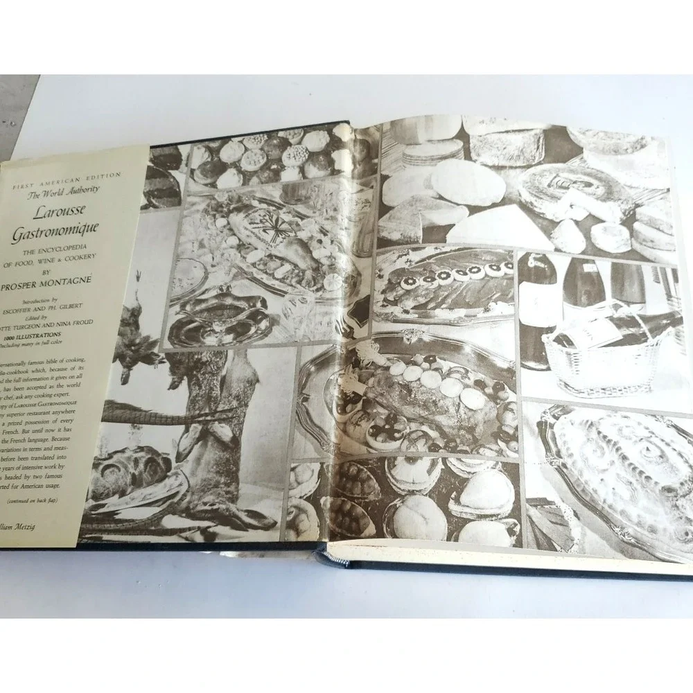 Larousse Gastronomique Cookbook The Encyclopedia of Food Wine VTG 1961 HC HB